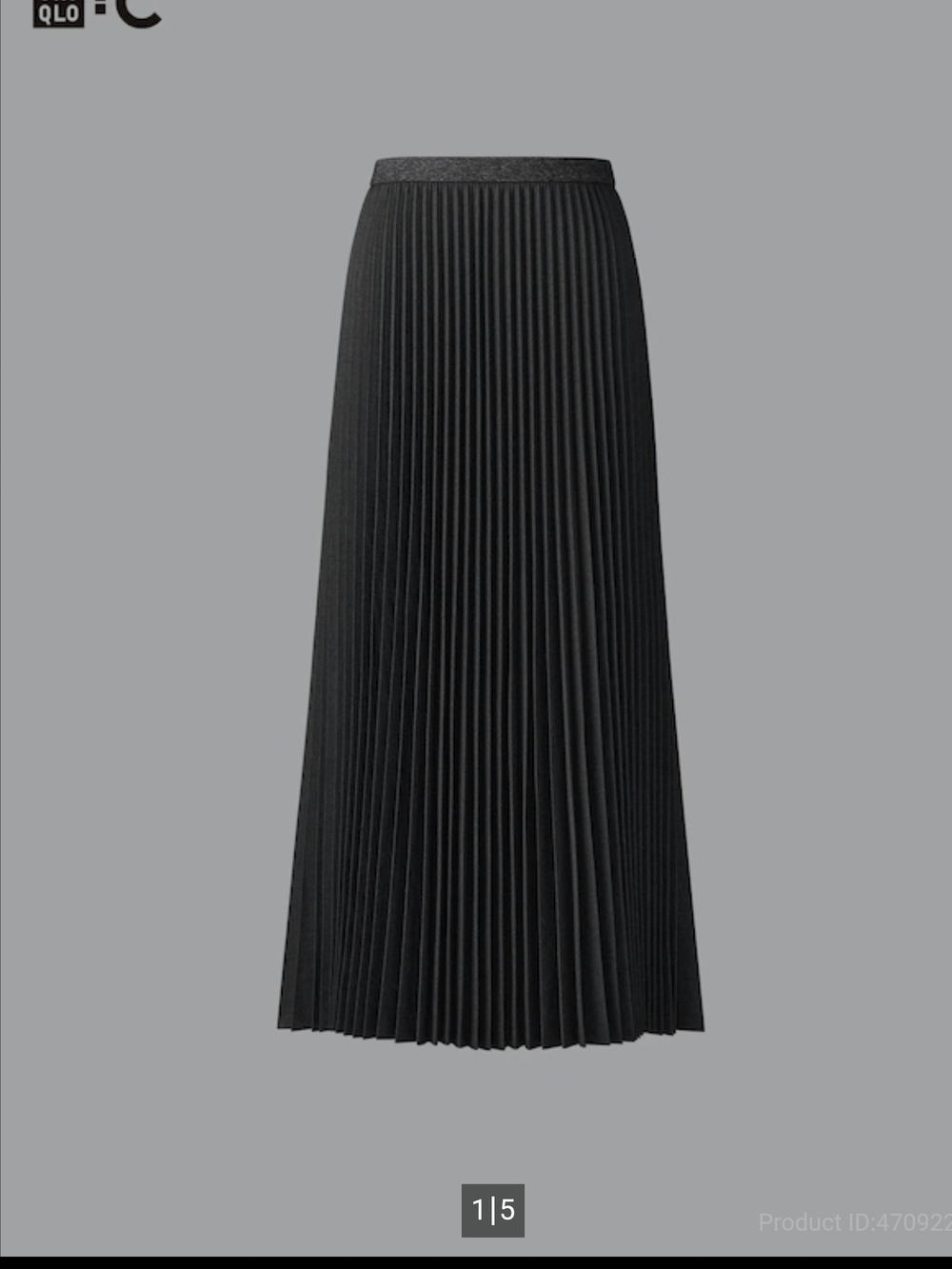 Uniqlo:C Pleated Maxi Skirt - Dark Gray